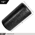 Champion Sports High-Density Foam Roller - 12" / Solid Black
