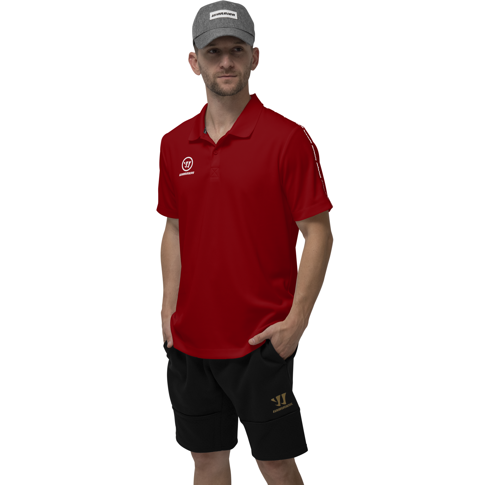 Warrior Team Polo Senior Risk Red