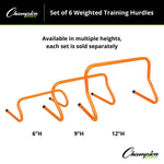 Champion Sports Weighted Training Hurdle Set - Set of 6