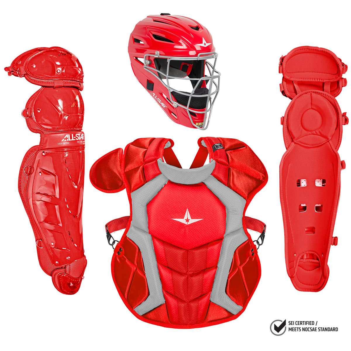 All-Star Classic Pro Adult Catching Kit - Scarlet