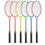 Champion Sports Tempered Steel Twin-Shaft Badminton Racket - Set of 6 (Assorted Colors)