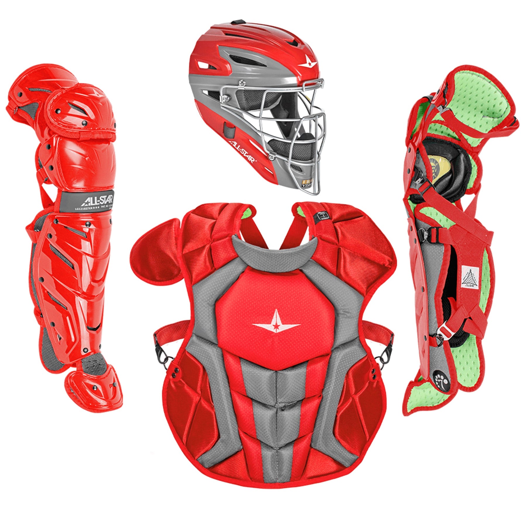 All-Star S7 Axis Youth Catching Kit Ages 9-12 - Scarlet