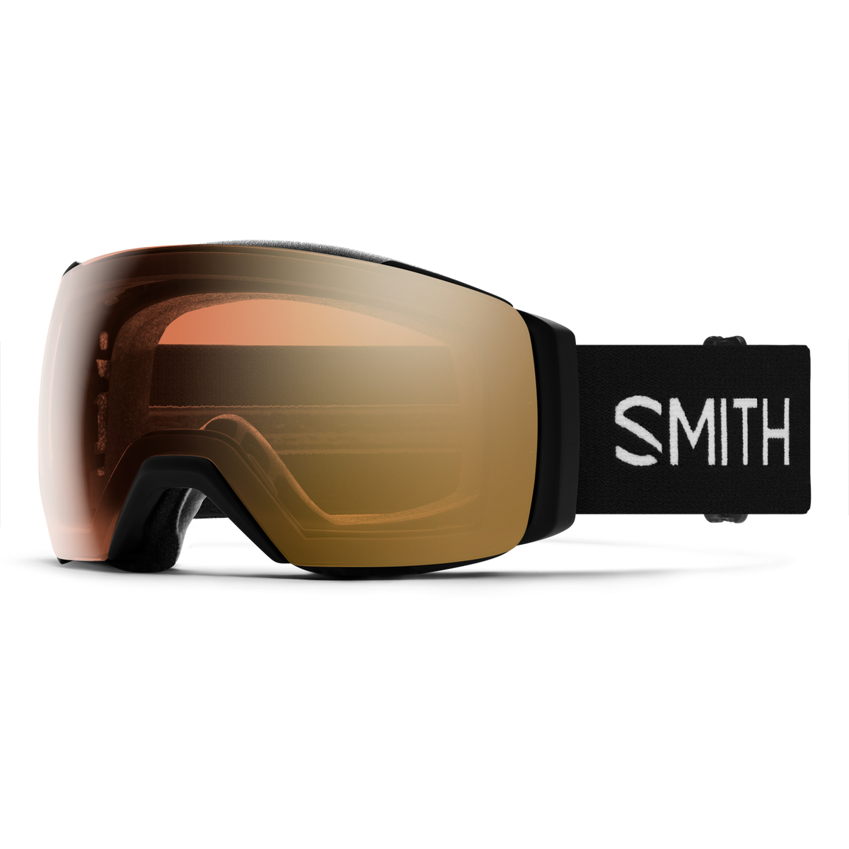 Smith I/O MAG XL Low Bridge Fit - Black | ChromaPop Pro Photochromic Gold Mirror