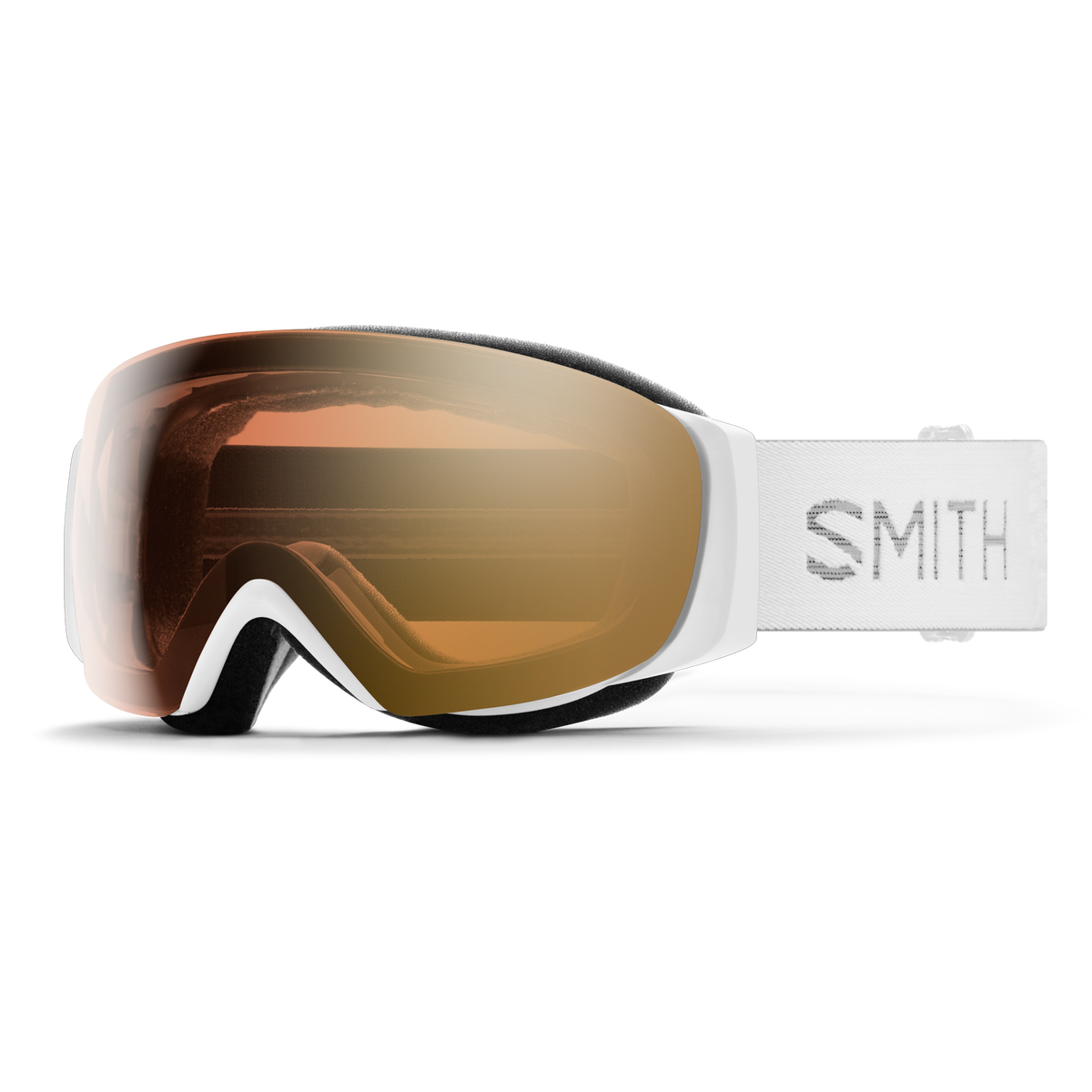 Smith I/O MAG S - White Chunky Knit | ChromaPop Pro Photochromic Gold Mirror