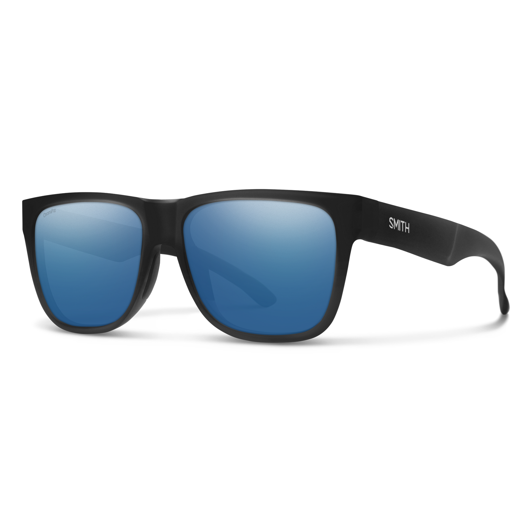 Smith Lowdown 2 - Matte Black | ChromaPop Glass Polarized Blue Mirror