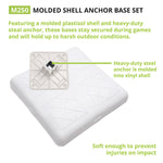 Champion Sports Anchored Base Set with Molded Shell