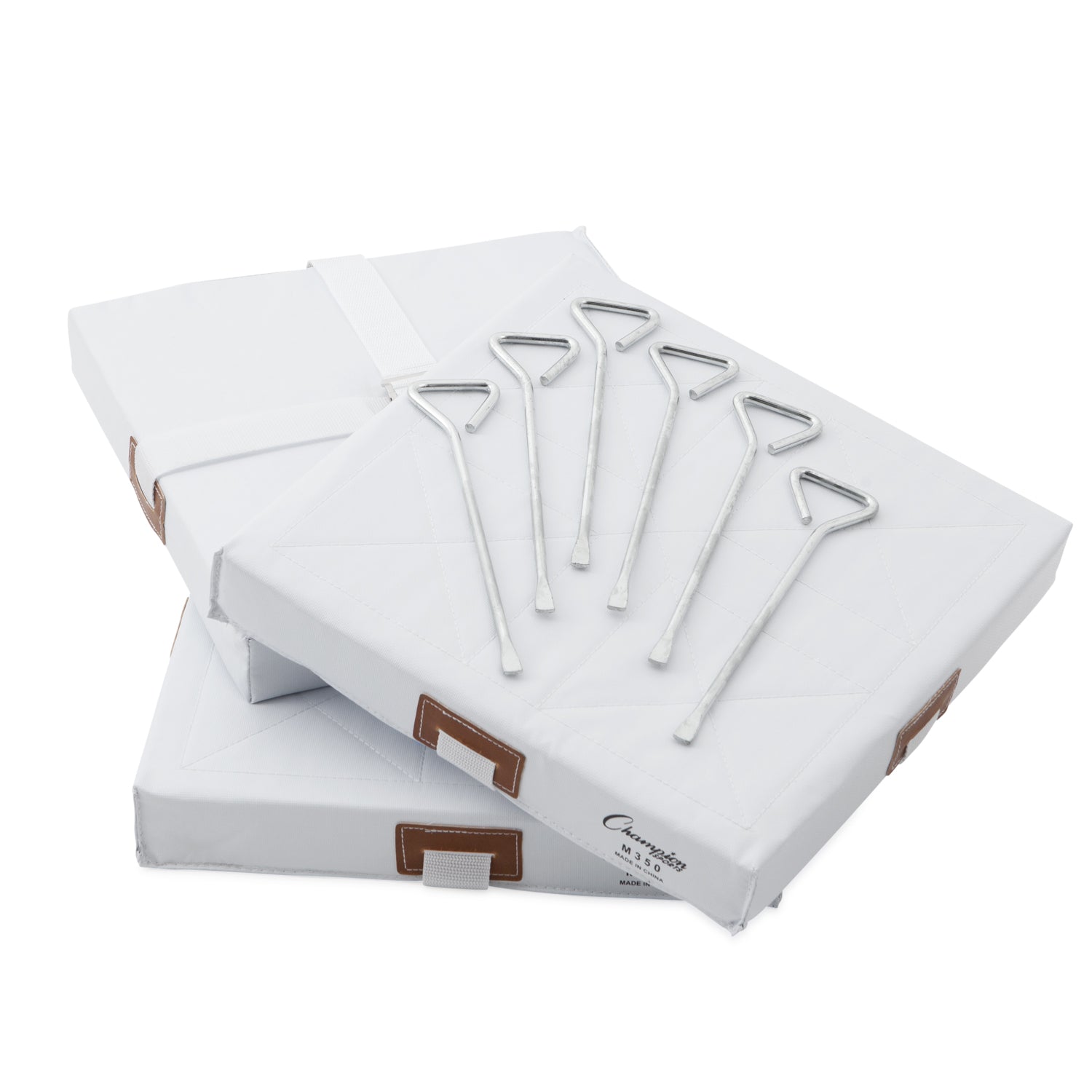 Champion Sports 15" x 15" Foam Filled Quilted Cover Base Set - Set of 3 - 2" H x 15" W x 15" L