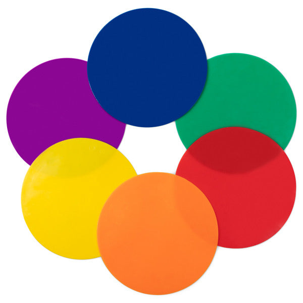 Champion Sports Poly Spot Markers - Set of 6 (Assorted Colors)