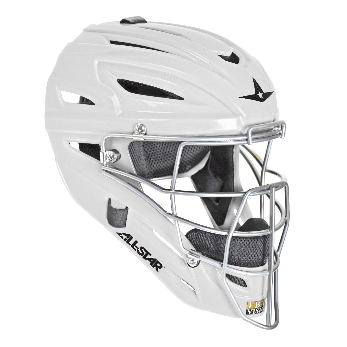 All-Star S7 Adult Catcher's Helmet Solid - White
