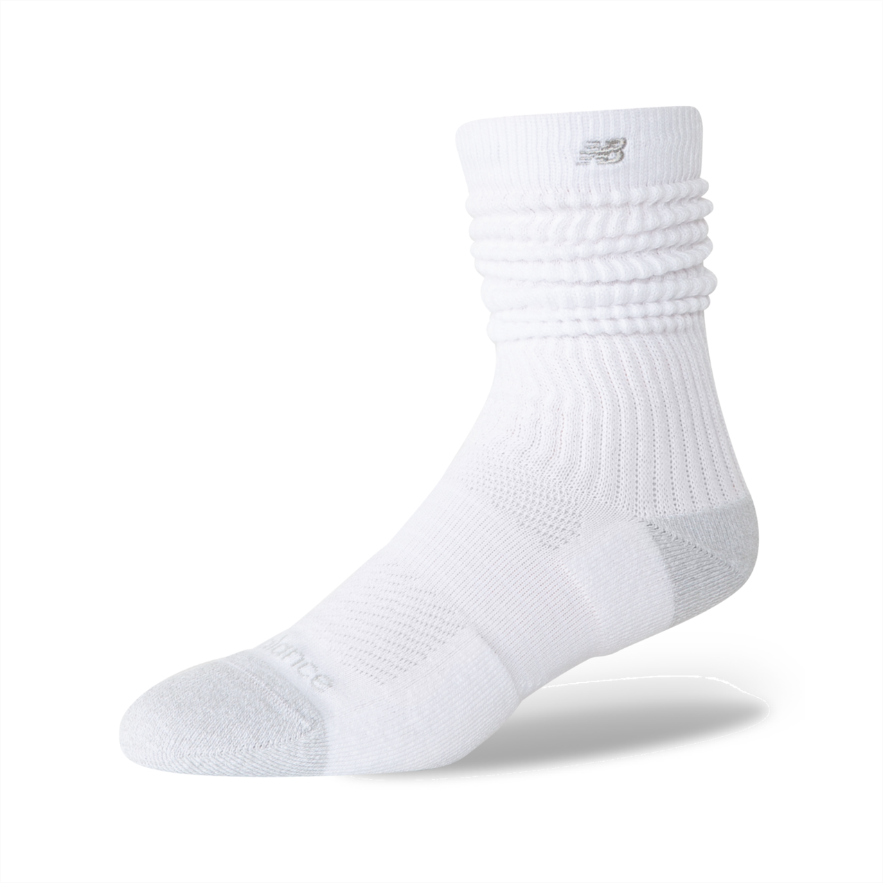 New Balance Active Premium Heavyweight Slouch Crew 1 Pair - White