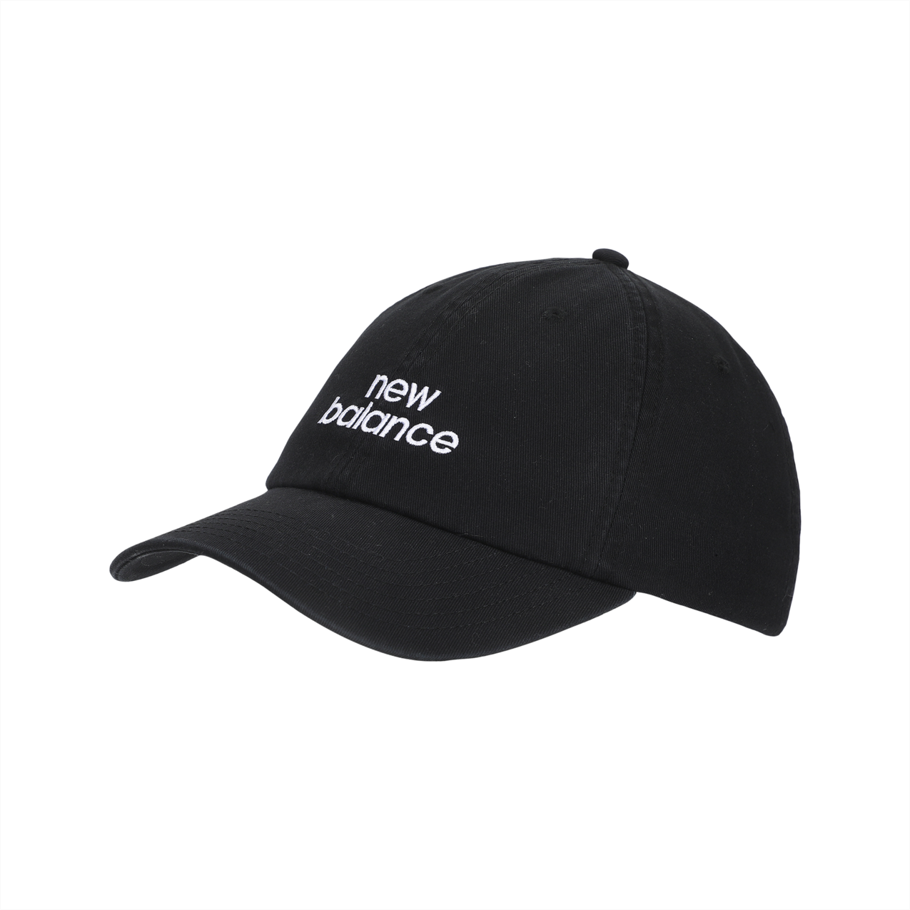 New Balance 6 Panel Stacked Logo Cap - Black