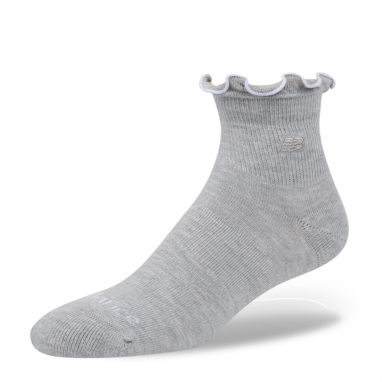 New Balance Active Premium Ruffle Socks 1 Pair - Athletic Grey Heather