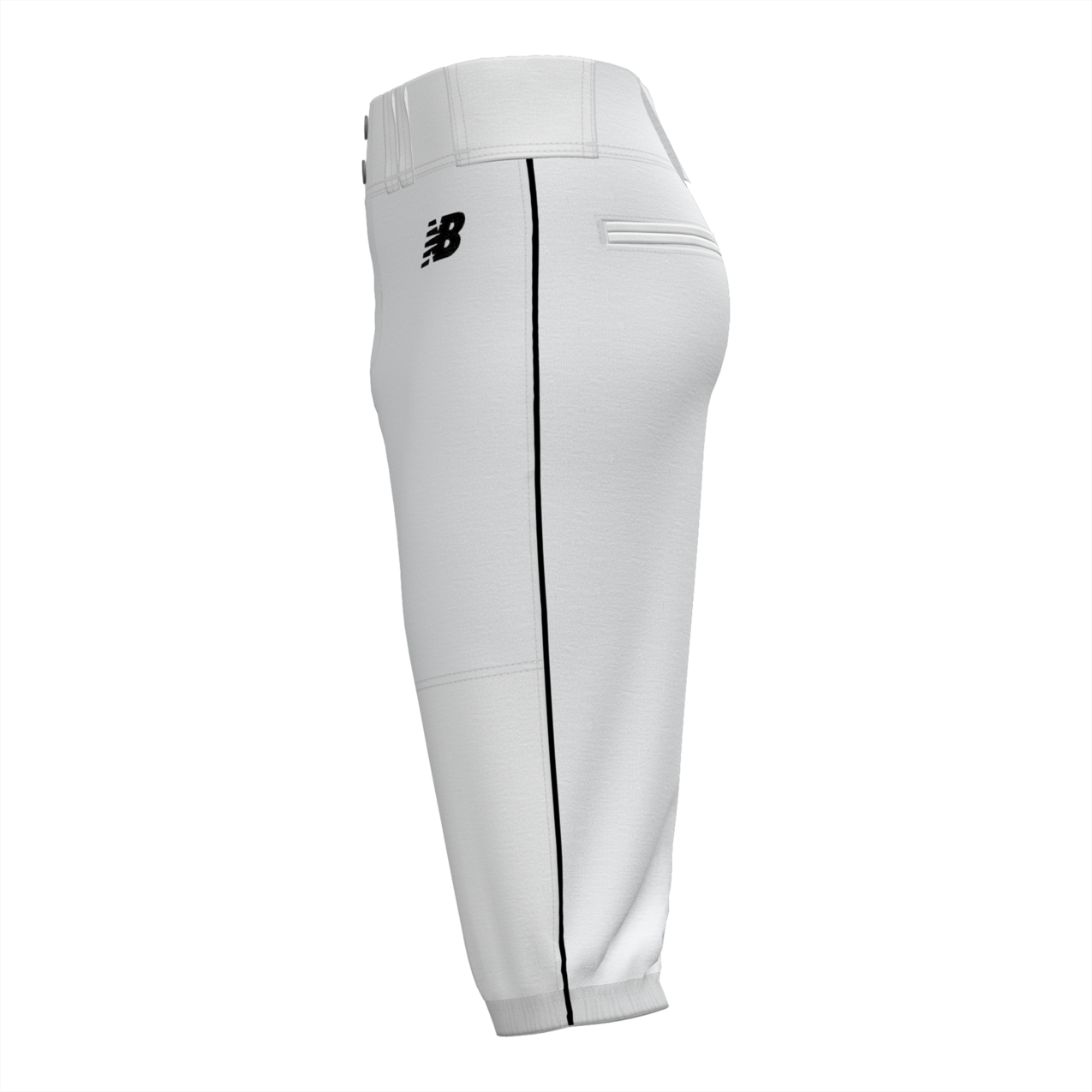 New Balance Youth Adversary 2 Knicker Piped Athletic – White/Black