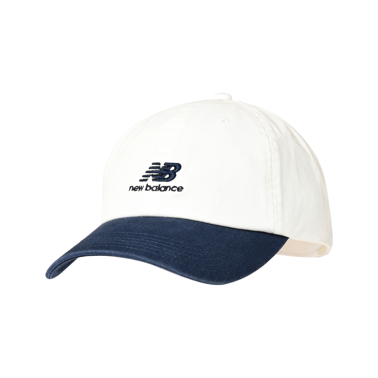 New Balance 6 Panel Flying NB Stacked Logo Hat - Nb Navy