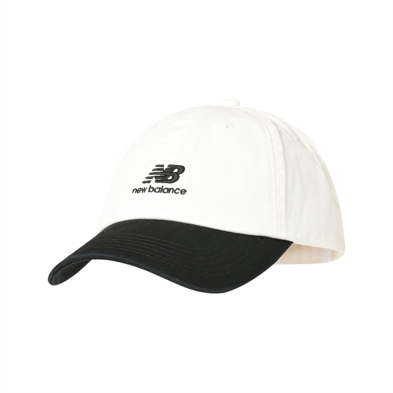 New Balance 6 Panel Flying NB Stacked Logo Hat - Sea Salt