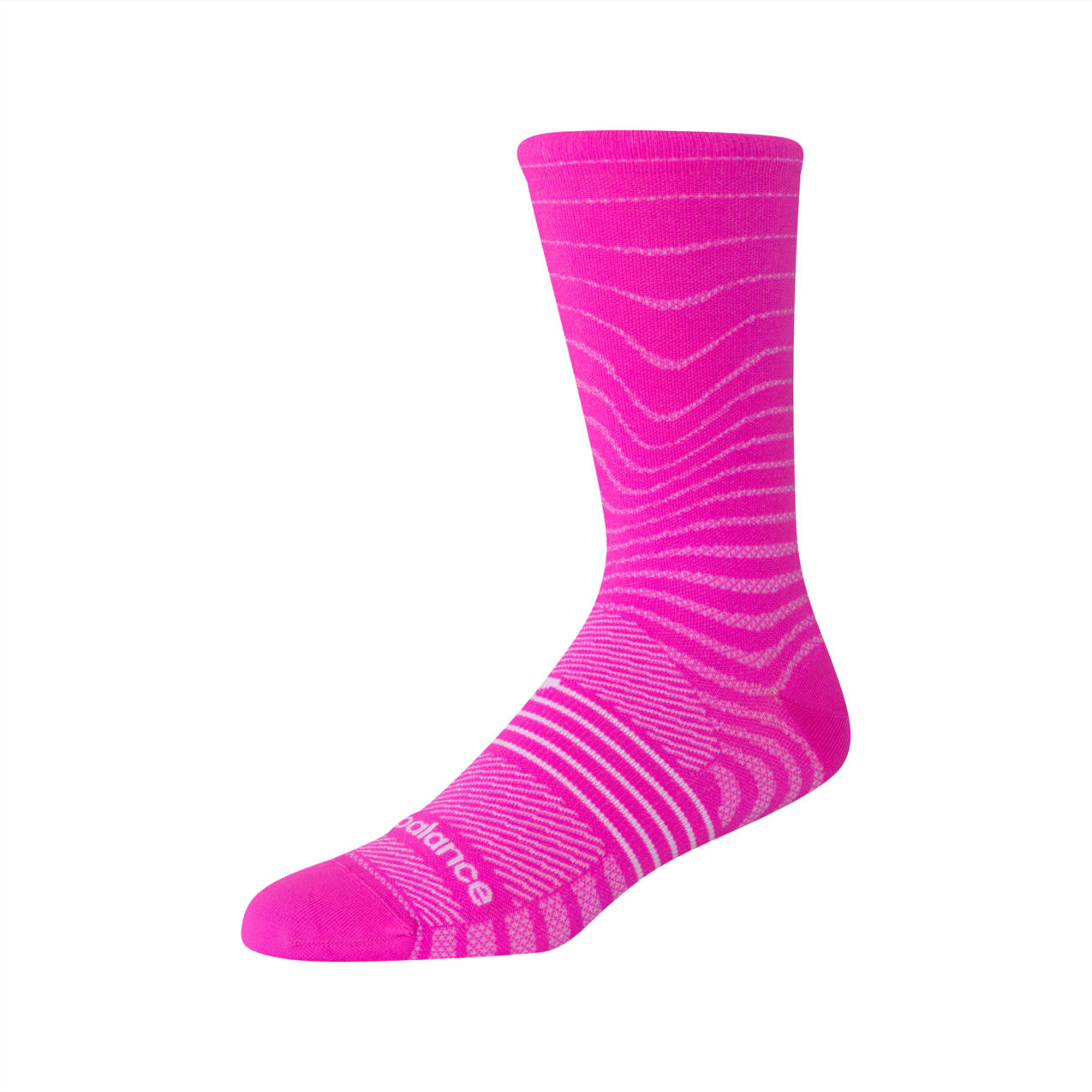 New Balance Pro Run Crew Socks 1 Pair - Pink Heat