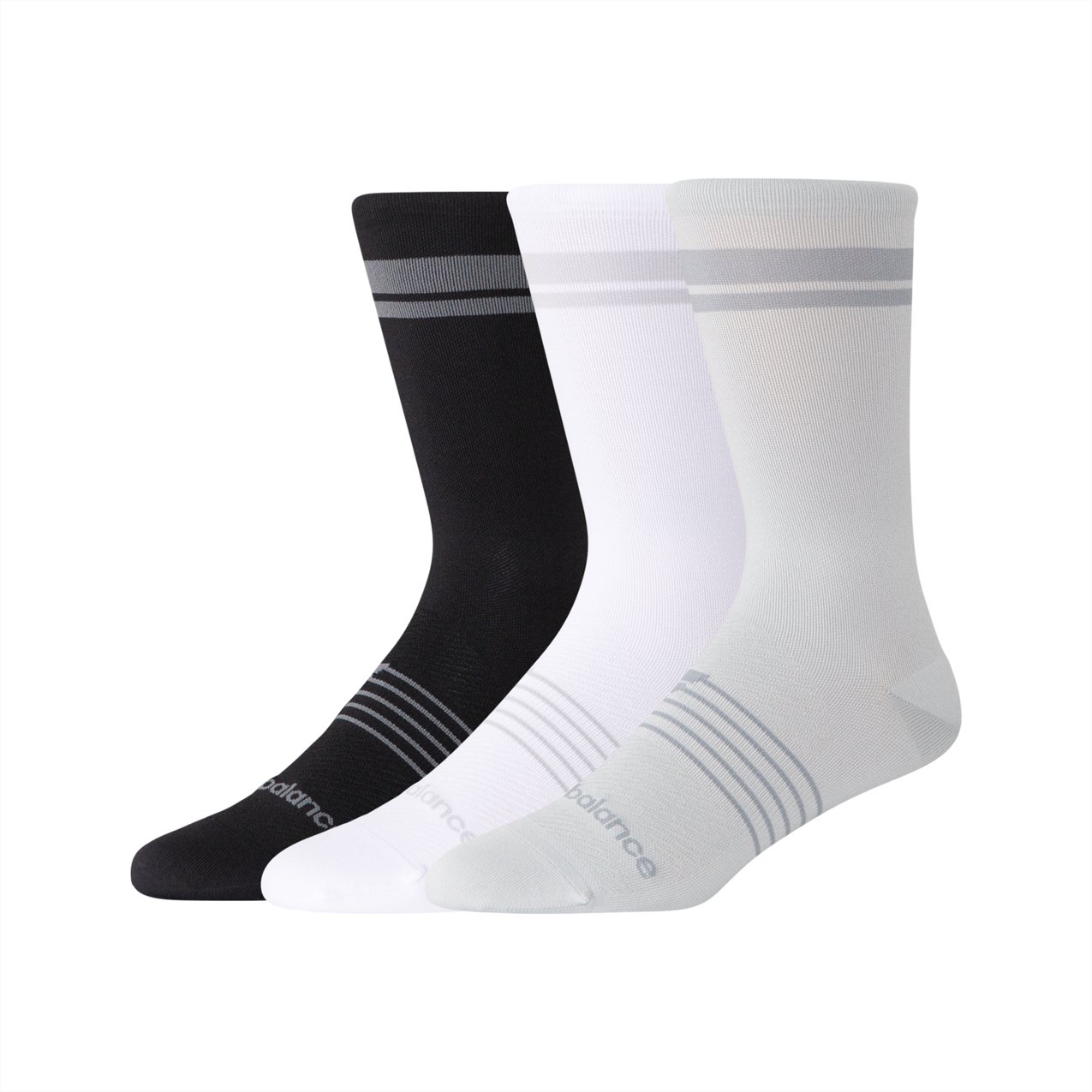 New Balance Pro Run Crew Socks 3 Pack - No Color