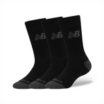 New Balance Youth Active Crew Socks 3 Pack - Black