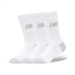 New Balance Youth Active Crew Socks 3 Pack - White