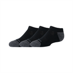 New Balance Youth Active No Show Socks 3 Pack - Black