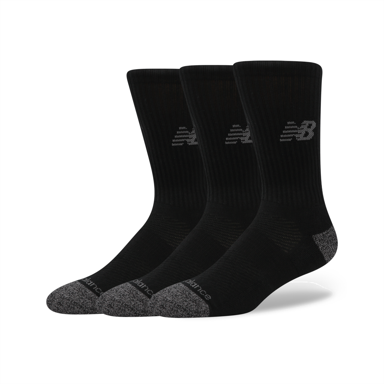 New Balance Active Crew Socks 3 Pack - Black
