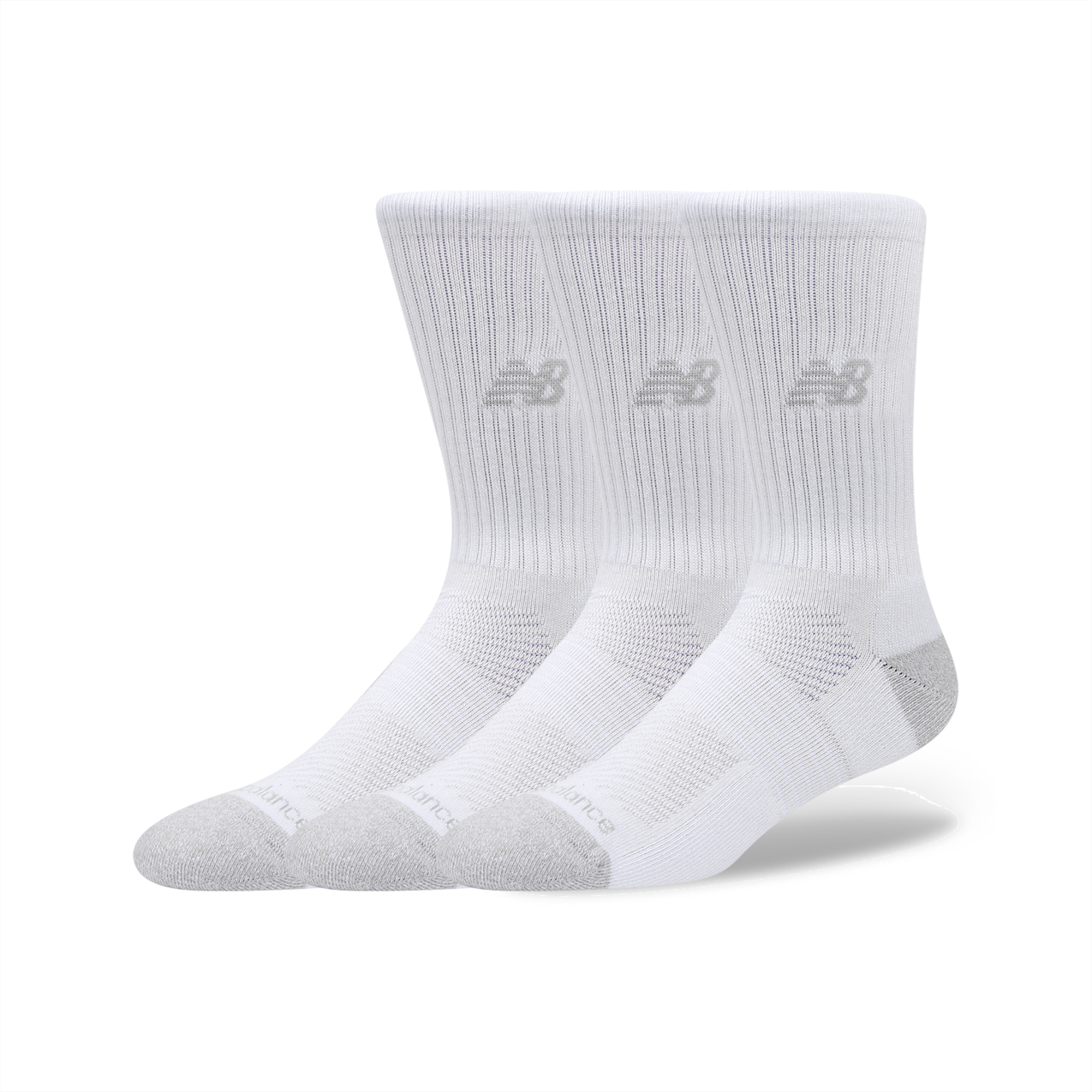 New Balance Active Crew Socks 3 Pack - White