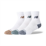 New Balance Active QTR Socks 3 Pack - Assorted 9 Colors