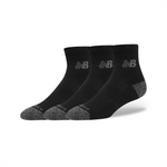 New Balance Active QTR Socks 3 Pack - Black
