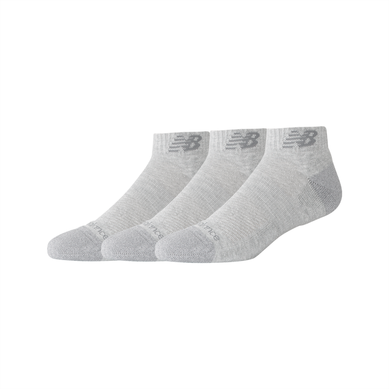 New Balance Active Low Cut Socks 3 Pack - Athletic Grey Heather