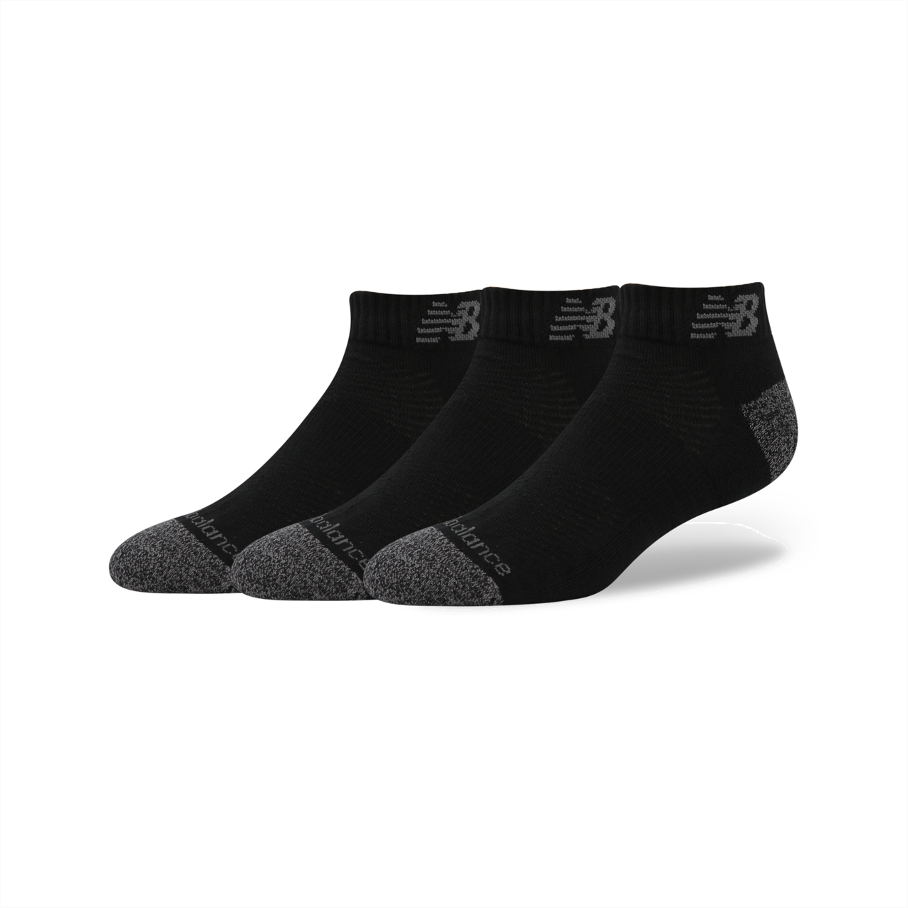 New Balance Active Low Cut Socks 3 Pack - Black