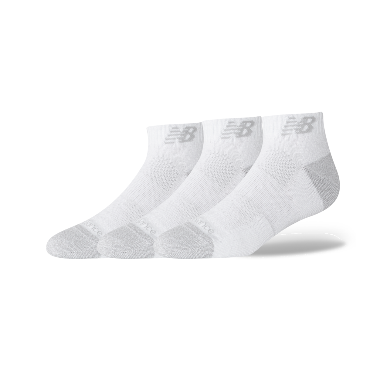 New Balance Active Low Cut Socks 3 Pack - White