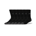 New Balance Active  Crew Socks 6 Pack - Black