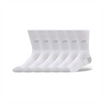 New Balance Active  Crew Socks 6 Pack - White