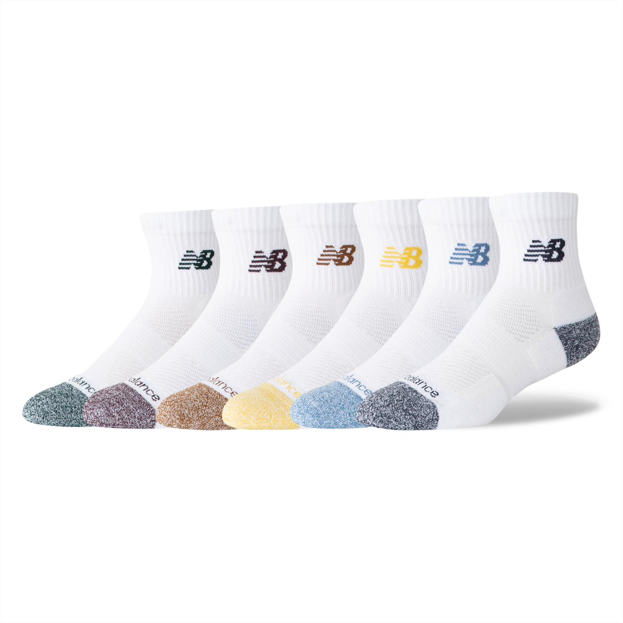 New Balance Active  QTR Socks 6 Pack