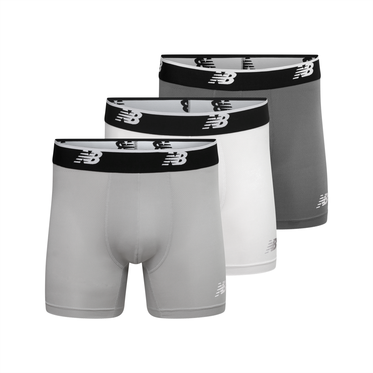 New Balance Men's Mens Mesh 5 Inch Boxer Brief No Fly 3 Pack - No Color