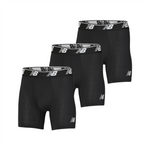 New Balance Men's Mens Mesh 5 Inch Boxer Brief No Fly 3 Pack - Black