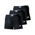 New Balance Men's Mens Mesh 3 Inch Boxer Brief No Fly 3 Packs - Black