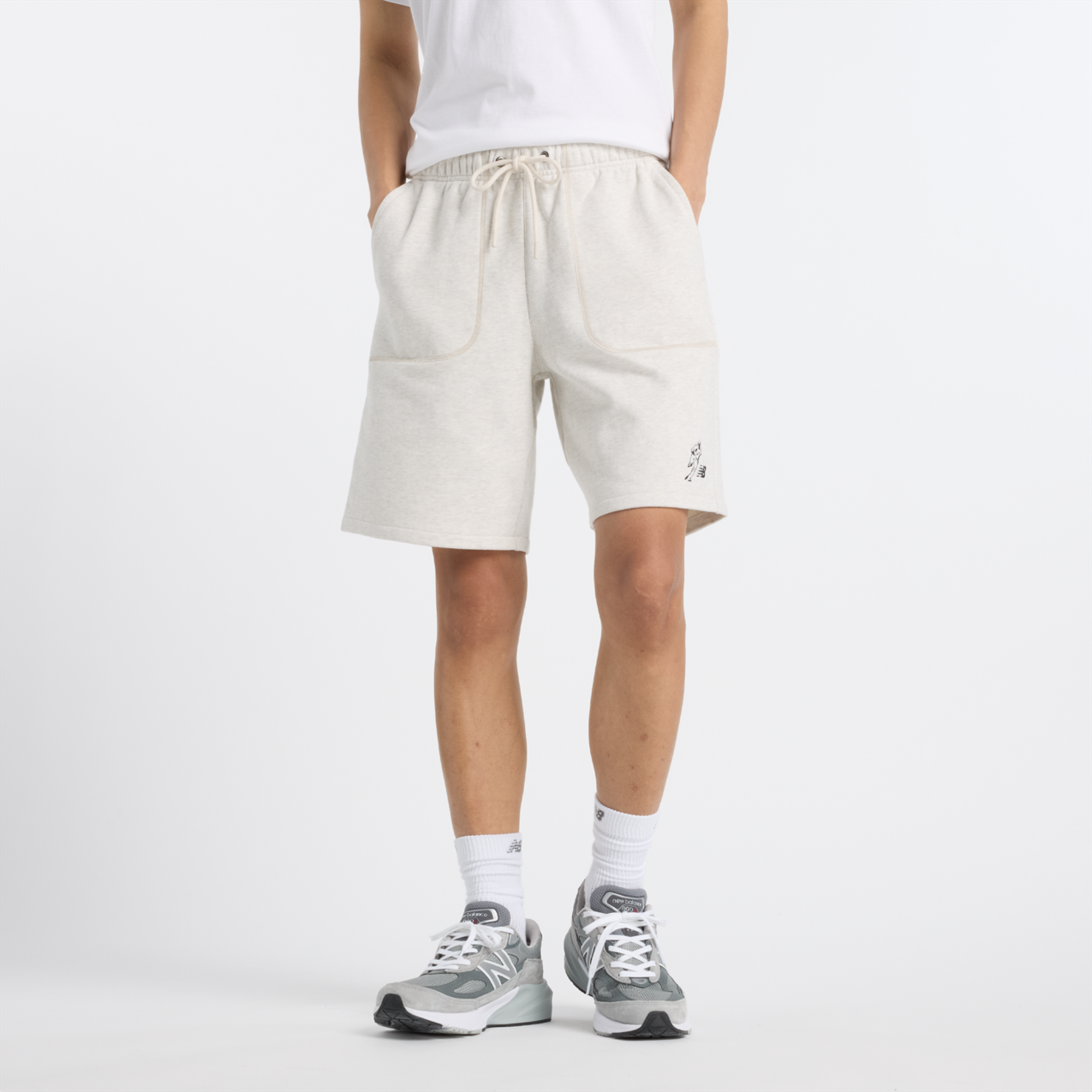 New Balance Shohei Signature Fleece 9" Short – Oatmeal Heather
