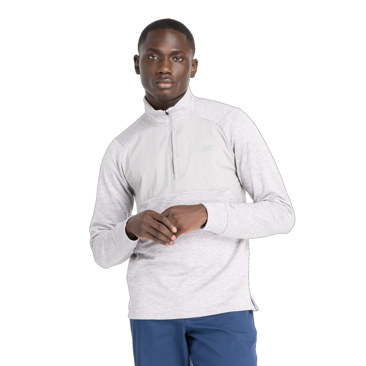 New Balance Men's RC Essential Heat Grid 1/2 Zip - Grey