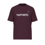 New Balance Men's Numeric Linear Logo T-Shirt - Mulled Wine