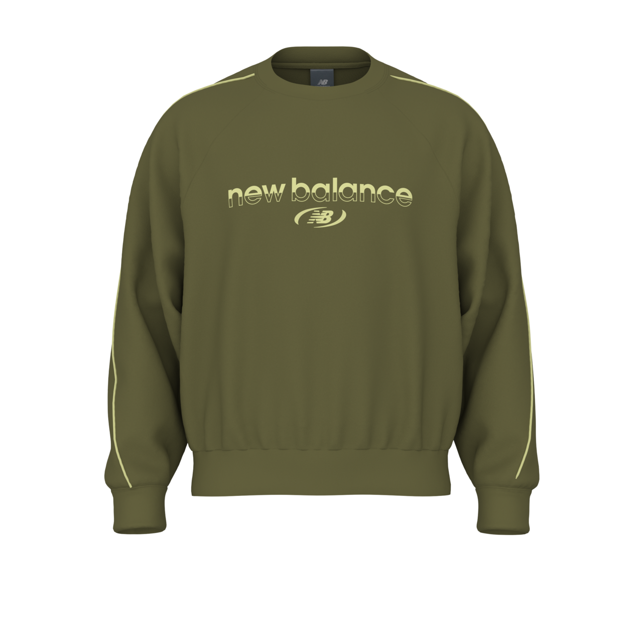New Balance Men's Trackside Fleece Crew - Sport Green