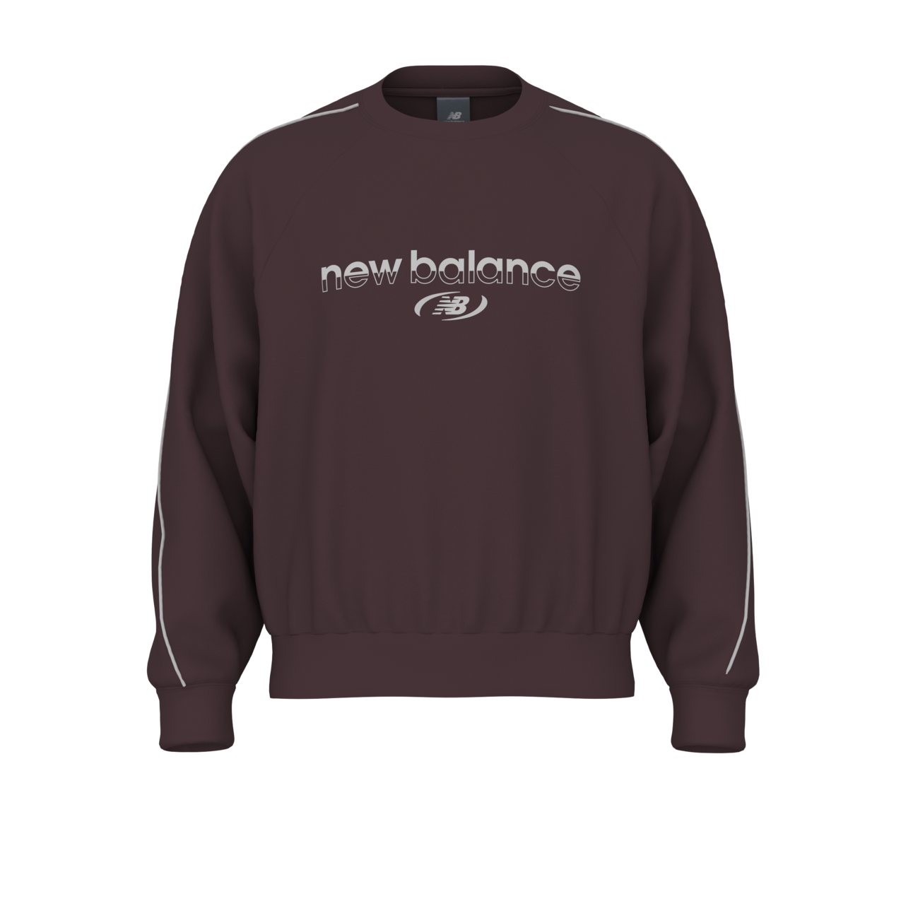 New Balance Men's Trackside Fleece Crew - Cherry Leather