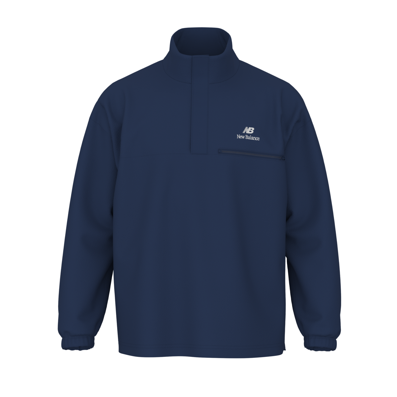 New Balance Men's Made in USA Snap Fleece Top - Blue Oyster