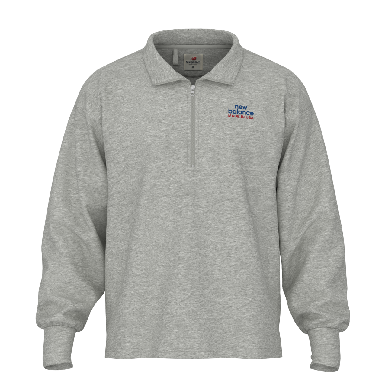 New Balance Men's Made in USA Core 1/4 Zip - Boylston Grey Heather