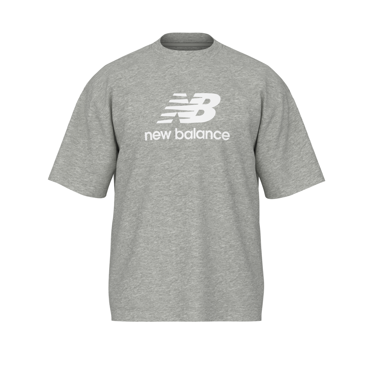 New Balance Men's Athletics Stacked Logo T-Shirt - Boylston Grey Heather