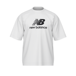 New Balance Men's Athletics Stacked Logo T-Shirt - White