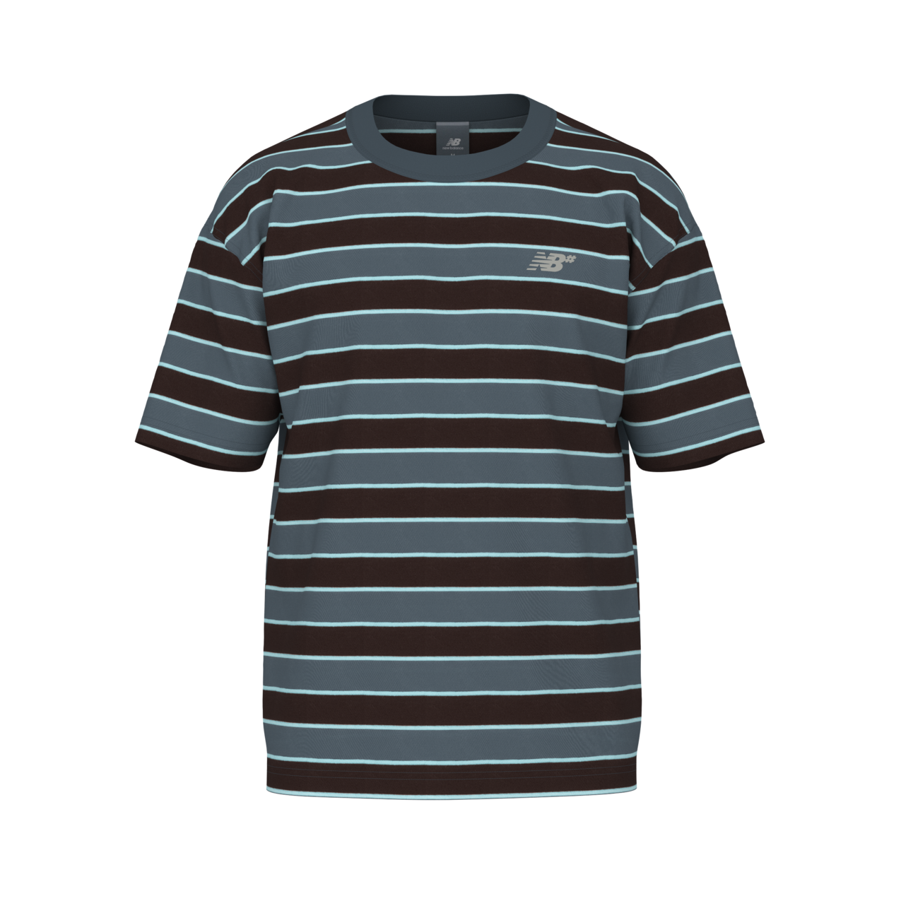 New Balance Men's Numeric Multi Stripe T-Shirt - Black Coffee