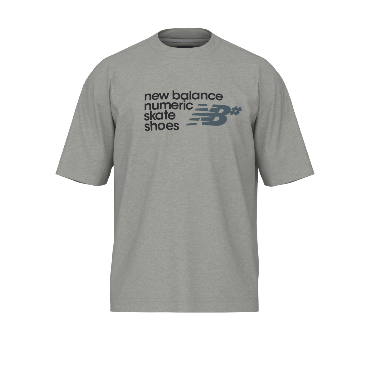 New Balance Men's NB Numeric Stacked Logo T-Shirt - Boylston Grey Heather