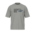 New Balance Men's NB Numeric Stacked Logo T-Shirt - Boylston Grey Heather