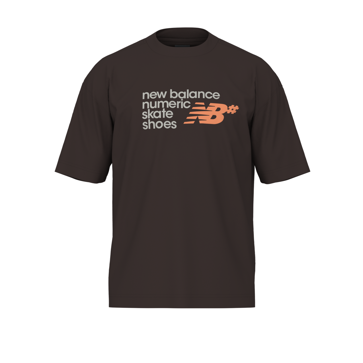 New Balance Men's NB Numeric Stacked Logo T-Shirt - Black Coffee